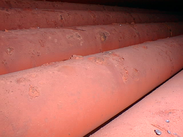 Scabbed Boiler Tube Showing Caustic Attack