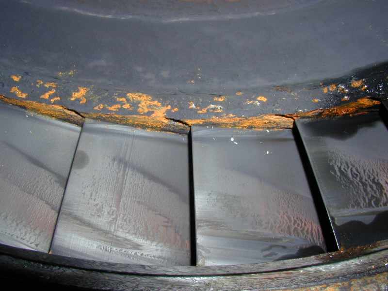 Erosion Corrosion on Turbine Blade